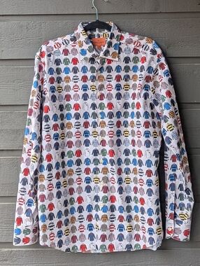 Simon Carter Rugby Vintage Shirt Long Sleeve Button Front Shirt